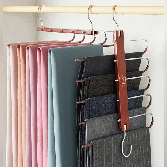 Pants Hangers Space Saving - 2 Pack - Picture 1 of 8